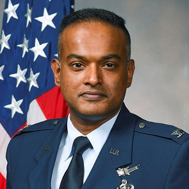 Headshot of Col John Kurian, USAF, Senior Materiel Leader, Chief - Simulators Division, Agile Combat Support, AFLCMC/WNS